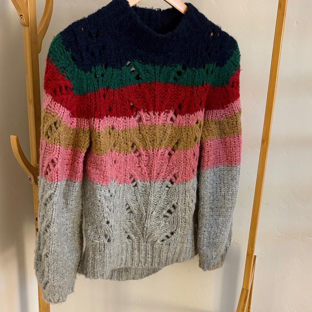 Multicolor Striped Women's Sweater - Picture 3 of 7